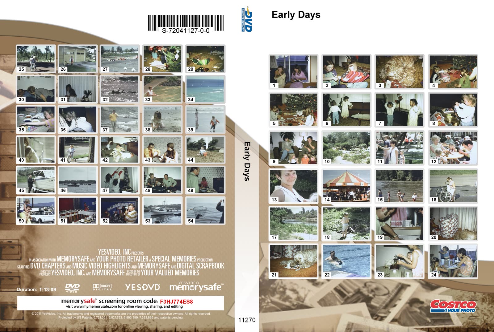 The original DVD cover for Early Days, with its grid of chapter thumbnails